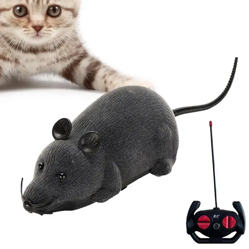 

Беспроводная дистанционная электронная мышь, интерактивные товары для кошек, пищащая мышь, игрушка для кошек, котенок, новинка, забавные товары для домашних животных на батарейках