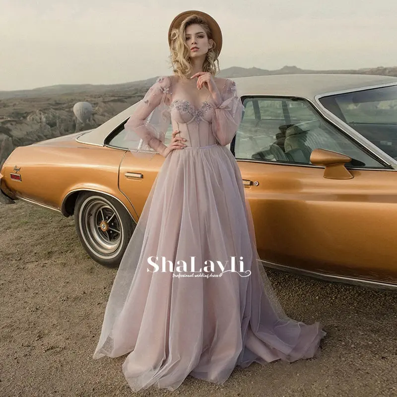 

Wedding dress Lace Wedding Dress Short Sleeve O-Neck Plus Size Luxury Lace Appliques Tulle Cathedral Train Robe Fluffy skirt