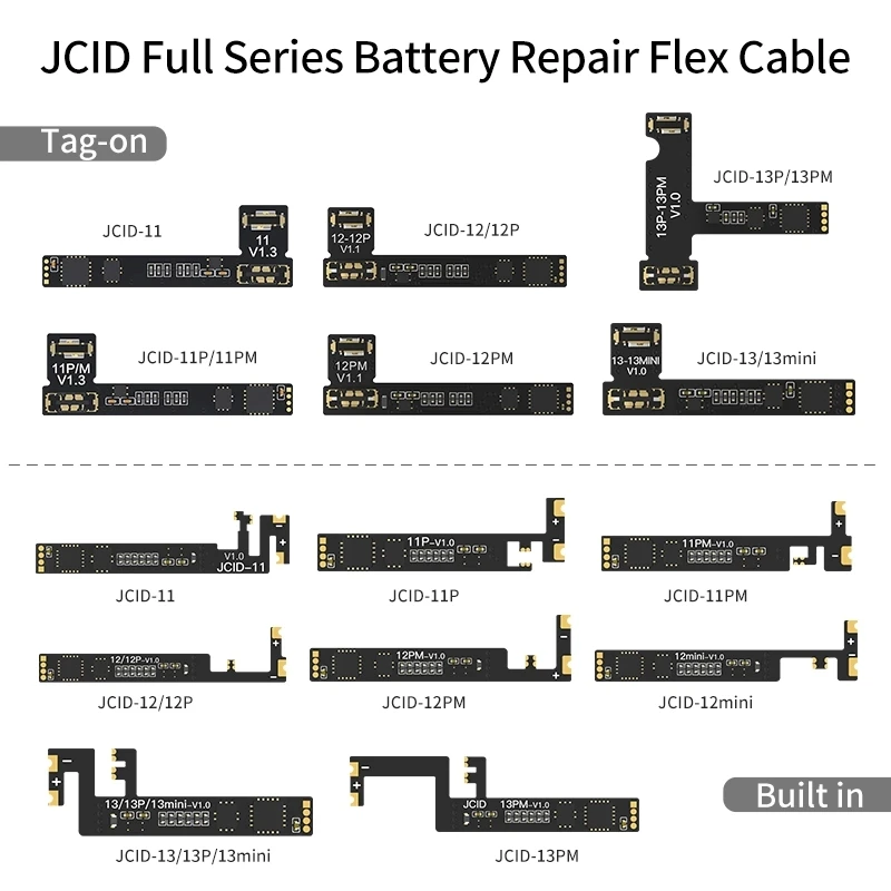 

JCID JC V1SE Original Battery Repair Flex For iPhone 11 12 13 Pro Max Remove Warning Battery External Flex Cable Replacement