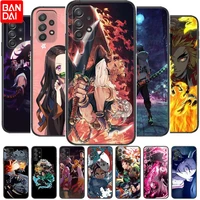 anime demon slayer phone case hull for samsung galaxy a70 a50 a51 a71 a52 a40 a30 a31 a90 a20e 5g a20s black shell art cell cove