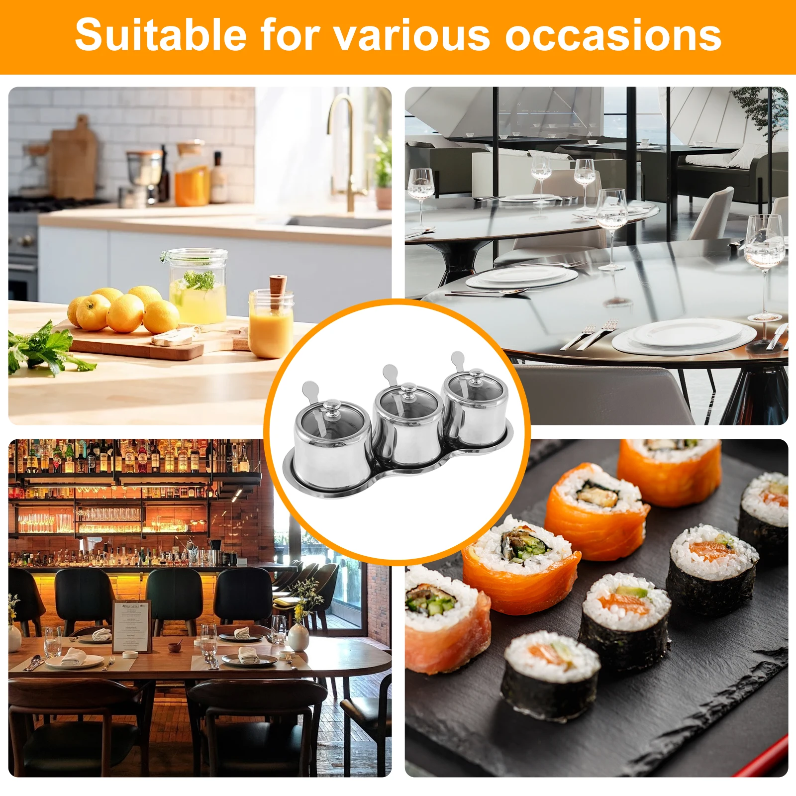 Конфеты для специй конфеты пищевого класса диспенсеры сахара из нержавеющей