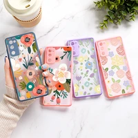 a22 5g case flowers silicone case for samsung s21 case fundas galaxy m31 a12 a31 a30 a20 a22 a21s a13 a03s shockproof cover capa