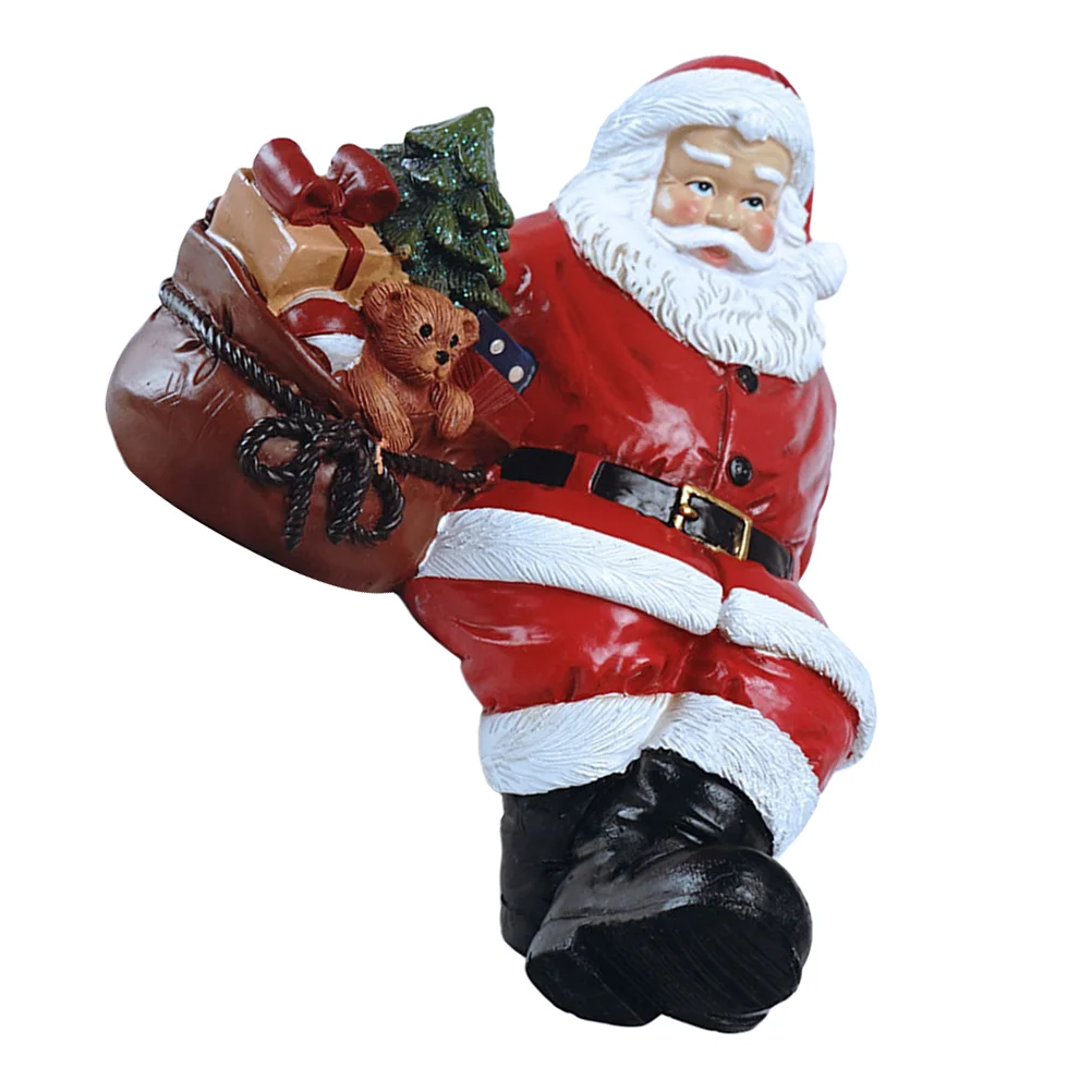 

Santa Christmas Claus Figure Figurine Ornament Decor Sculpture Decorationstatue Room Lights Holidayresin Musical Desktop Table