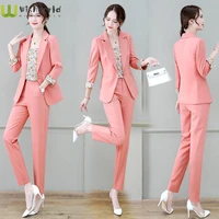 2022 spring summer and autumn new style suit three piece suit korean casual elegant age reducing professional womens suit