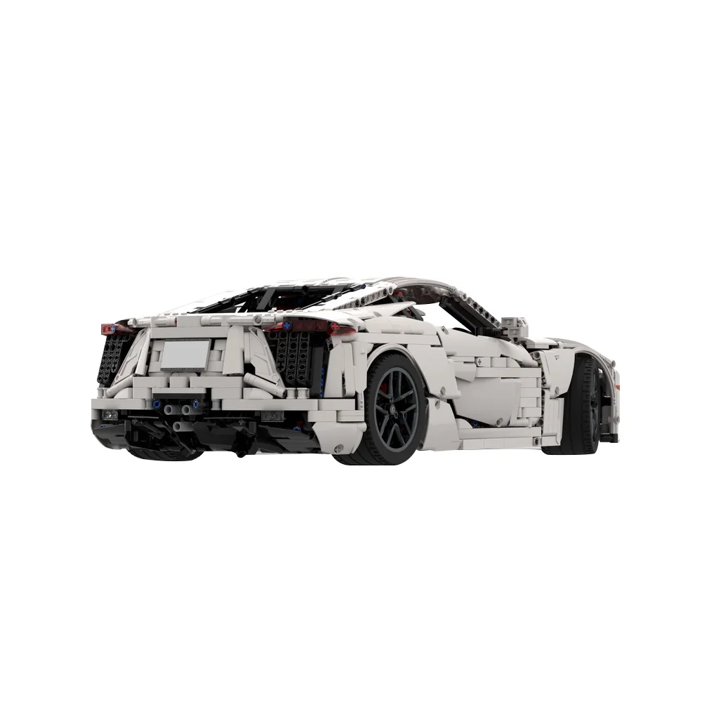 MOC Спортивный автомобиль Lexused LFA 1:8 Модель Строительный блок Скорость Белый
