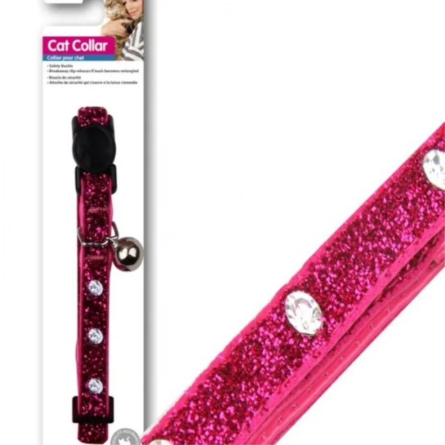 

Pawise Diamond Cubic Zirconia Cat Neck Collar Pink 30 cm 321204503
