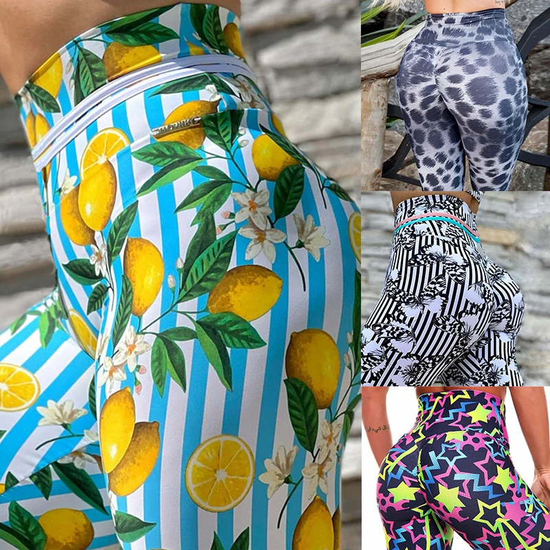 

Plus Size Women Leggings Workout For Running High Waist Sport Legging Print Trousers Stretch Fitness Pants