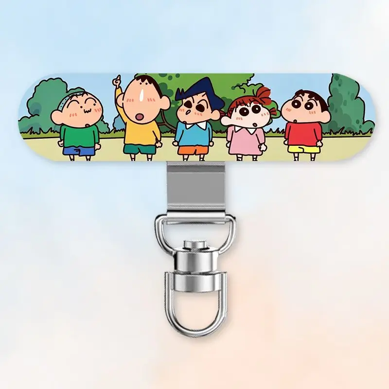 Фото Креативный металлический зажим для мобильного телефона с персонажами Crayon Shin-chan, Sakurada Nene, Nohara Shiro, с фиксированным креплением и вращающейся прокладкой. №2