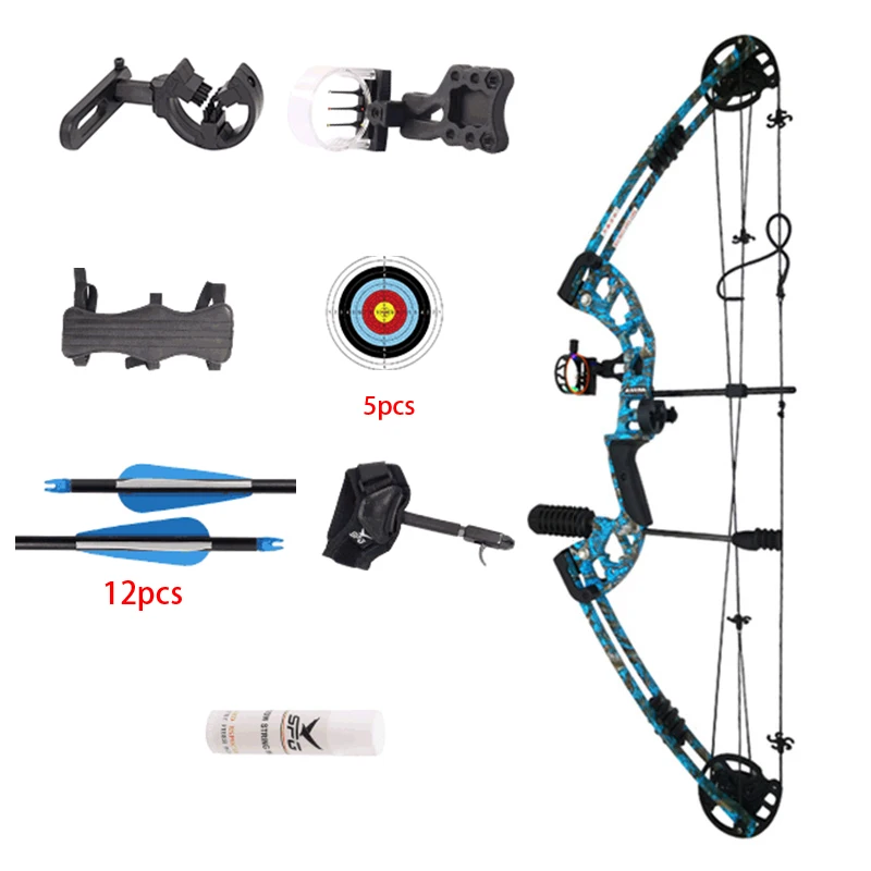 

35-70 Lb Outdoor Archery Bow Set Hunting Powerful Hunting Bow Compound Bow Right Hand Archery Compound Bow Set Camouflage