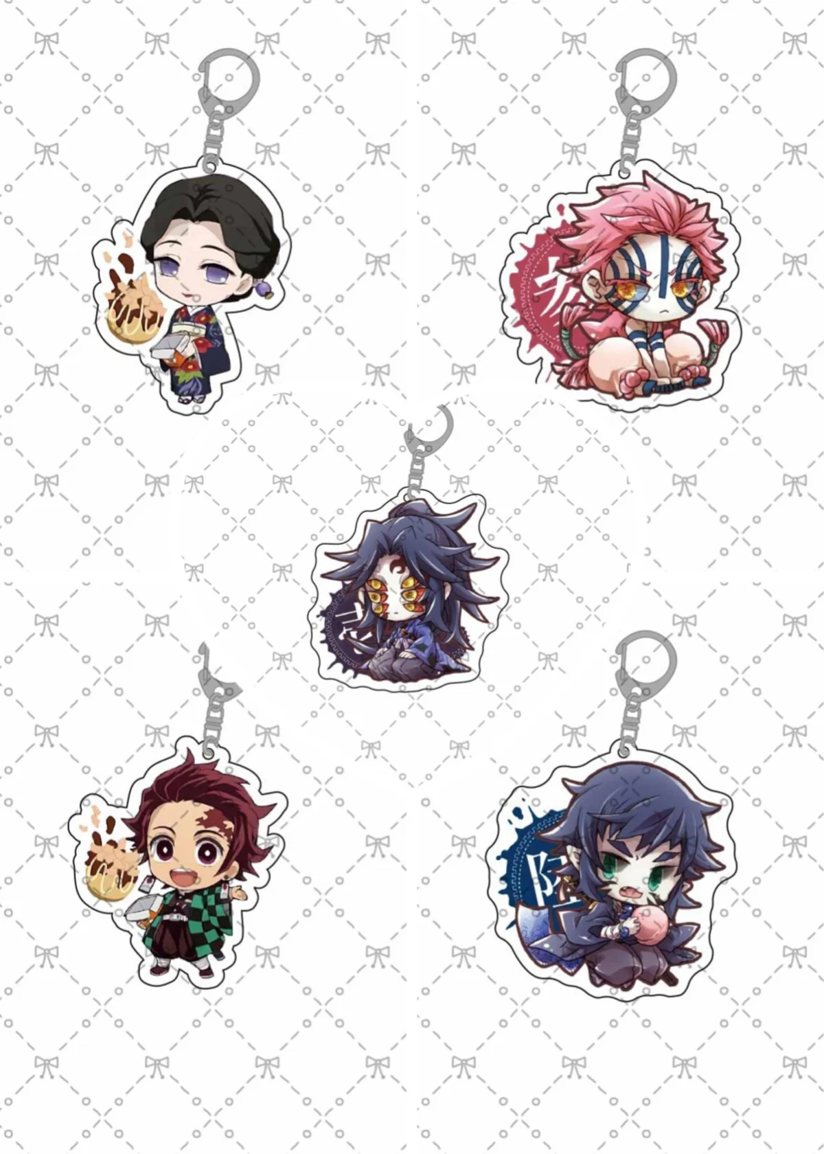 Новинка аниме акриловый брелок мультяшный персонаж Kimetsu No Yaiba бижутерия