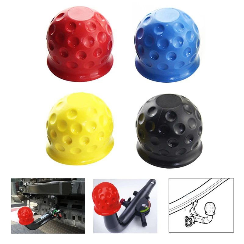 

New 4 Colors Universal 50MM Tow Bar Ball Cover Cap Trailer Ball Cover Tow Bar Cap Hitch Trailer Towball Protect Car Accessories