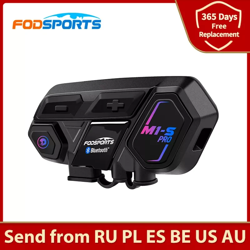 

Bluetooth-Интерком Fodsports M1-S Pro для шлема, 2000 м