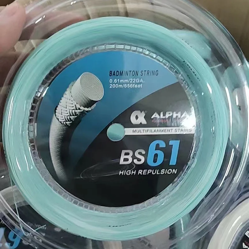 Alpha Badminton String 200M Reels Thin 0.61Mm Repulitrice Superiore 30Lbs Alta Elasticità Macchina Da Badminton Racchetta String Ball Net