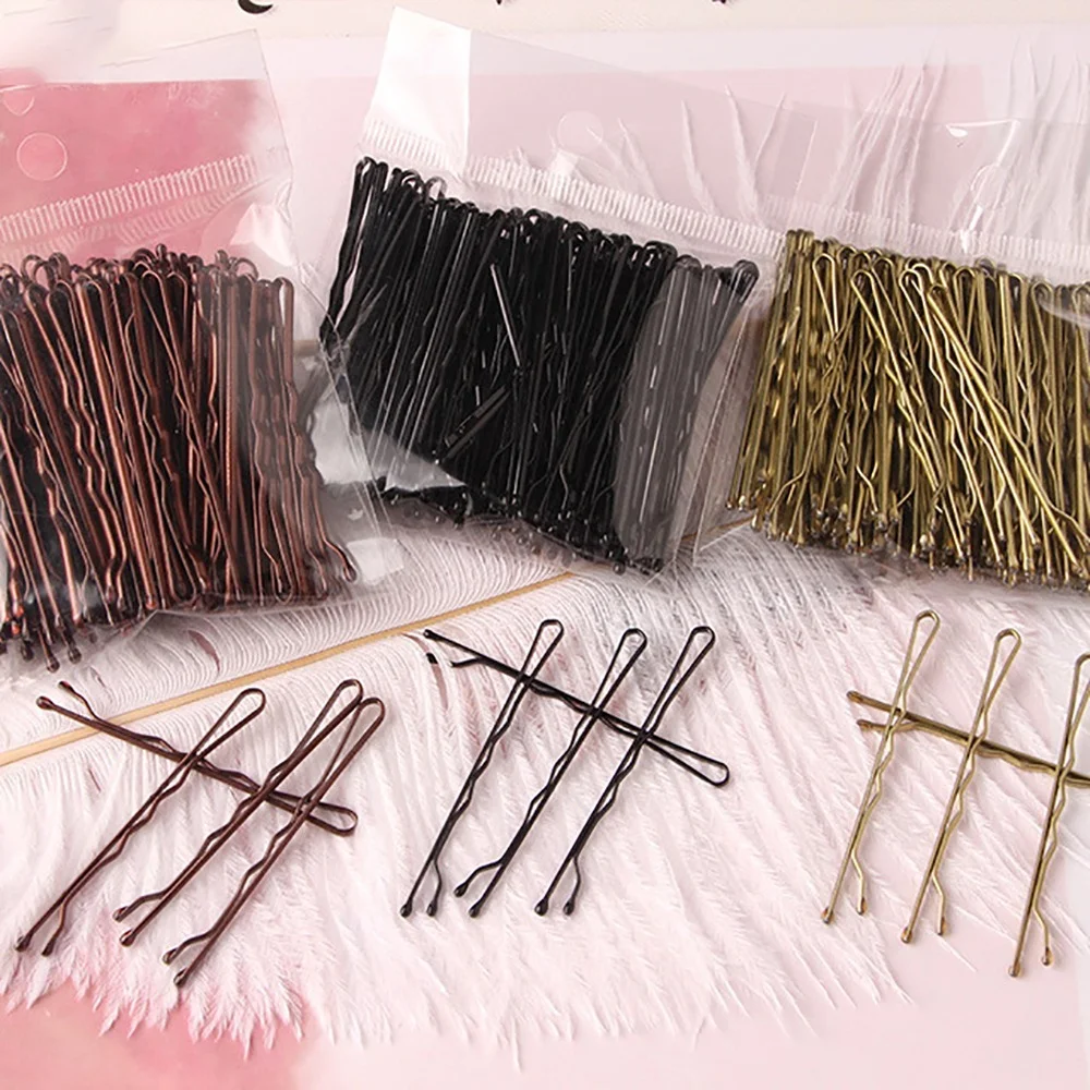 

100pcs Metal Hair Clips Hairpins for Women Girls Hair Styling Tool Invisible 5cm Barrettes Bobby Pins Hair Grips Headwear