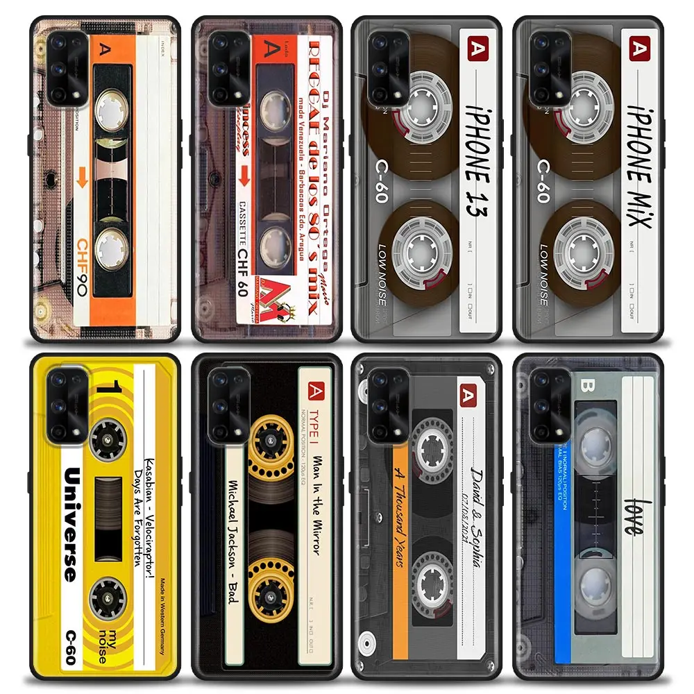 

Funda Case For OPPO Realme X50 X7 XT X 10 9 9I 8 8I 7 7I 6 5 Pro Plus 5G Soft Phone Case Capa Para Shell Retro Cassette Style