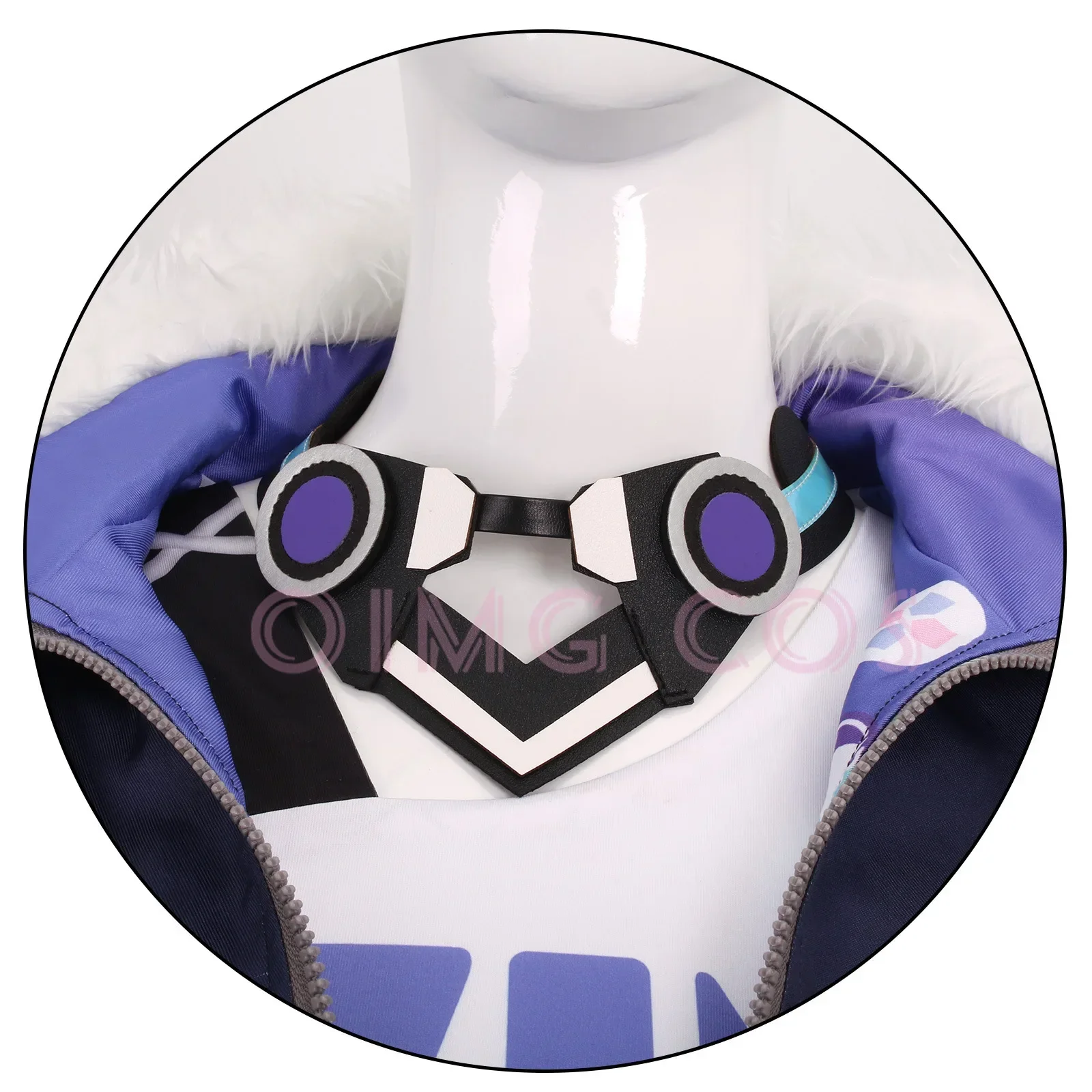 Костюм для косплея Серебряный волк карнавальная форма из полиэстера парик