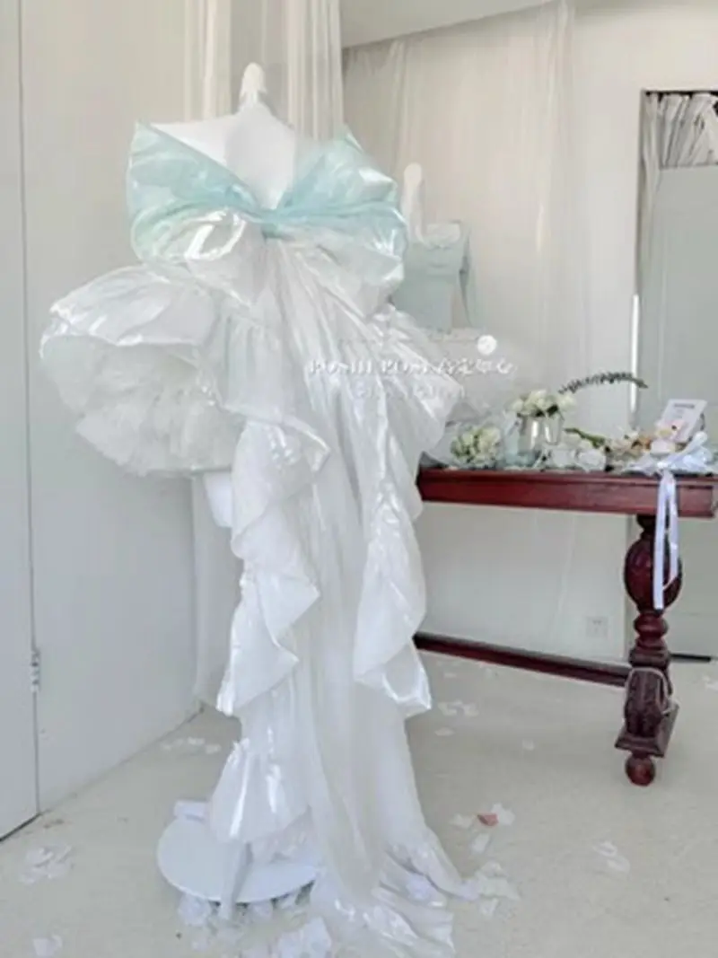 

High-Definition Fashion New Big Bow Dresses Stage Performance Clothes Cosplay Party Dress Wedding Dresses Teenage Princess Dress
