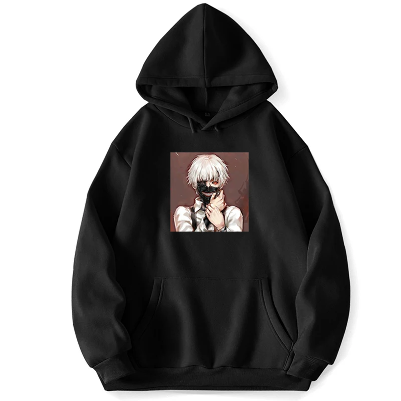 Tokyo Ghoul  Anime Kaneki Ken Sweatshirts Men Hoodies Trapstar Jumper Hooded Pocket Spring Autumn Sweatshirt