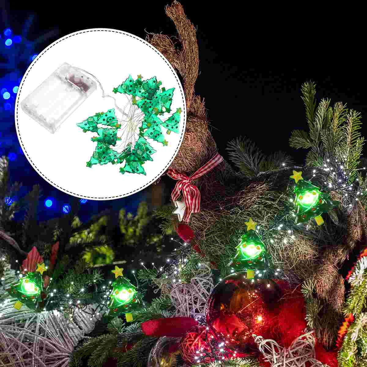 

Christmas Tree Shape 20LEDs String Lamp Copper Wire String Lamp (Battery)