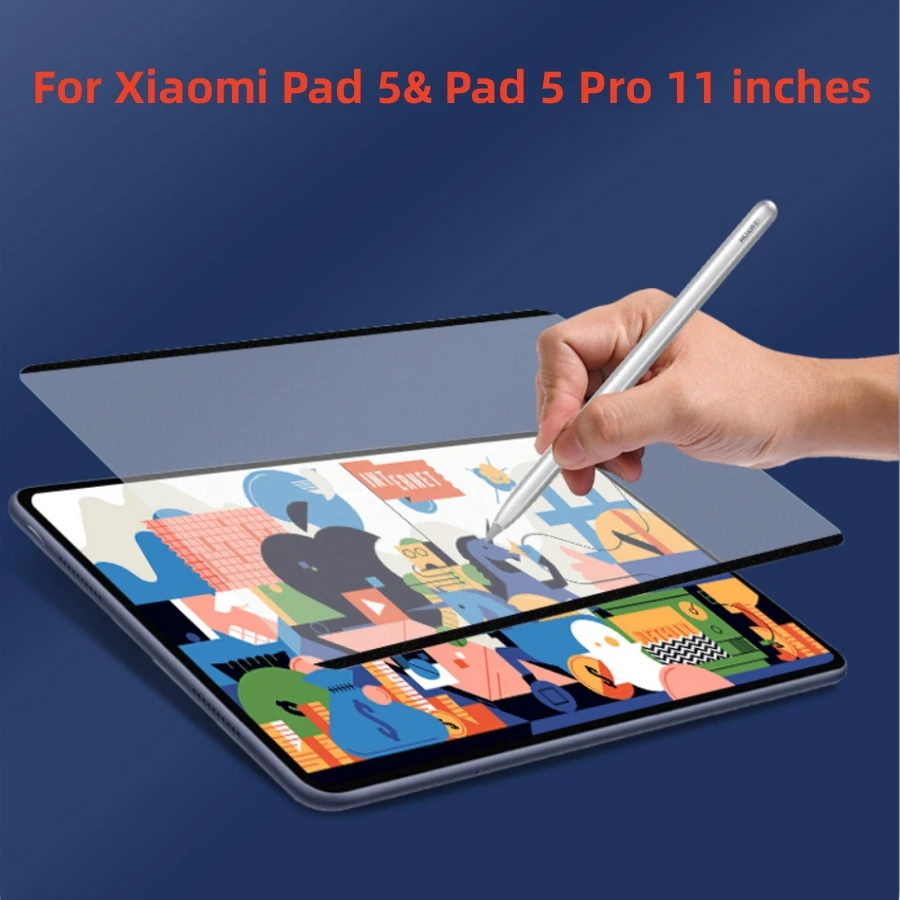 

For Xiaomi pad 5 2021 Paper Like Screen Protector Film for Xiaomi pad 5 pro Mipad Removable Magnetic Attraction for Mi Pad 5 Pro