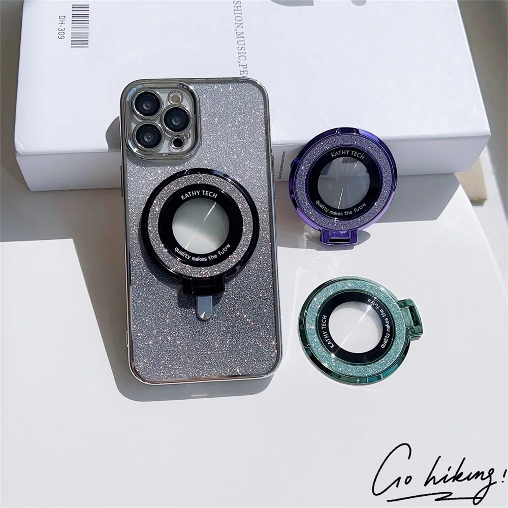 Роскошный блестящий магнитный держатель-подставка Magsafe для iPhone 15 14 13 11 Samsung Xiaomi Oppo