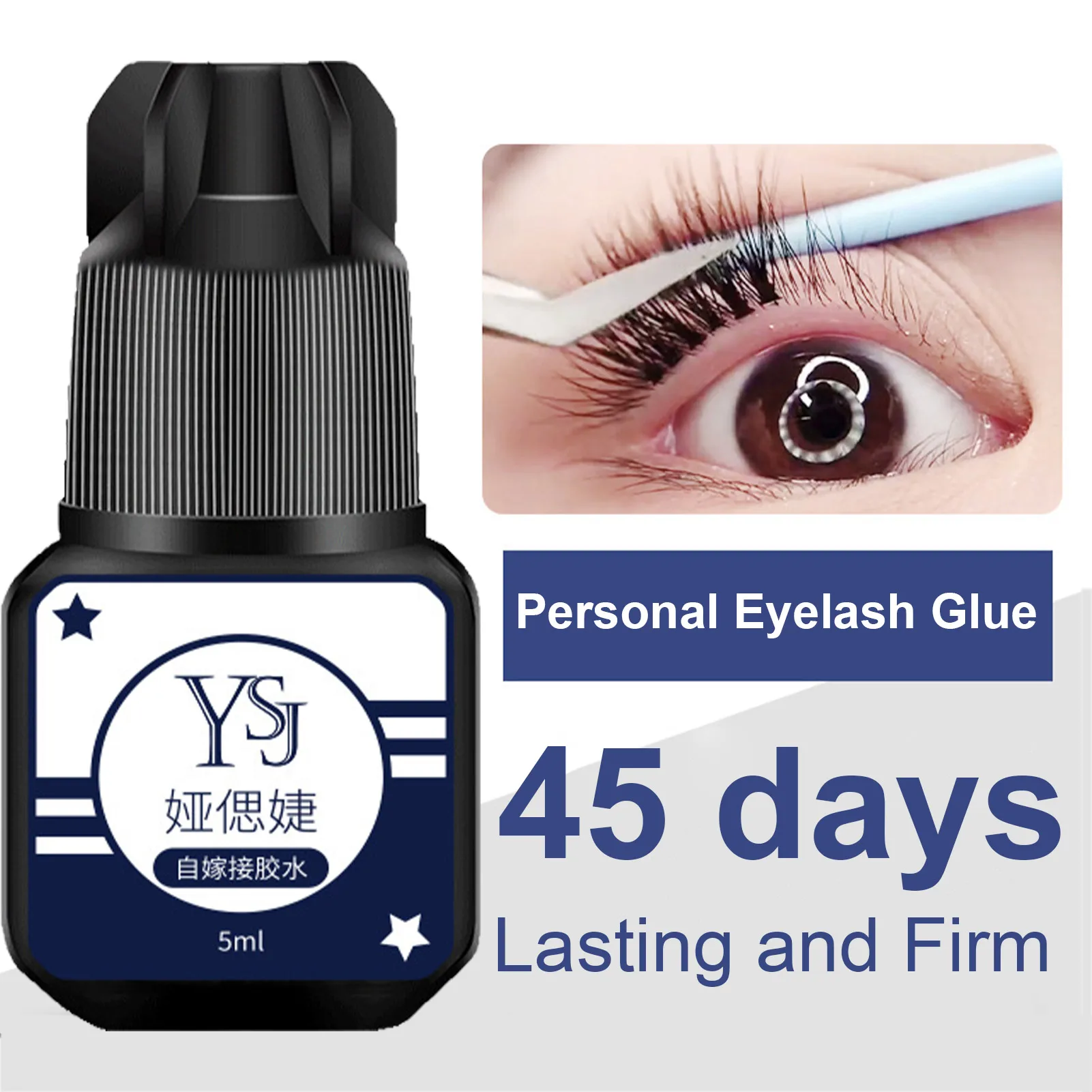 

5ml Eyelashes Extension Glue Long Lasting Grafting Lashes Glue Quick Drying Adhesive Black Glue No Irritant Makeup