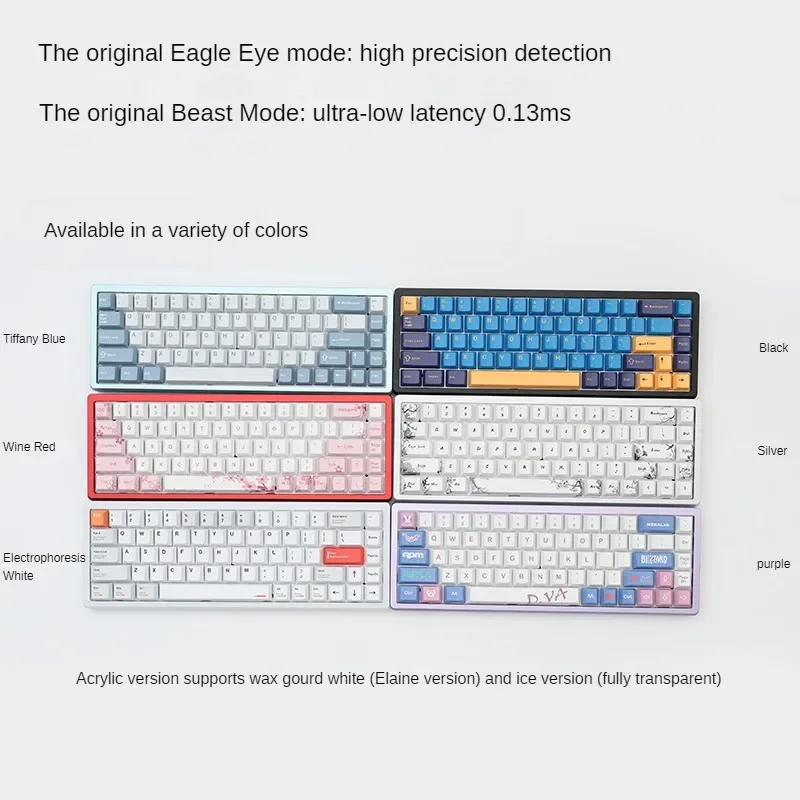 Механическая клавиатура Everglide SU68 с магнитным переключателем проводная низкой