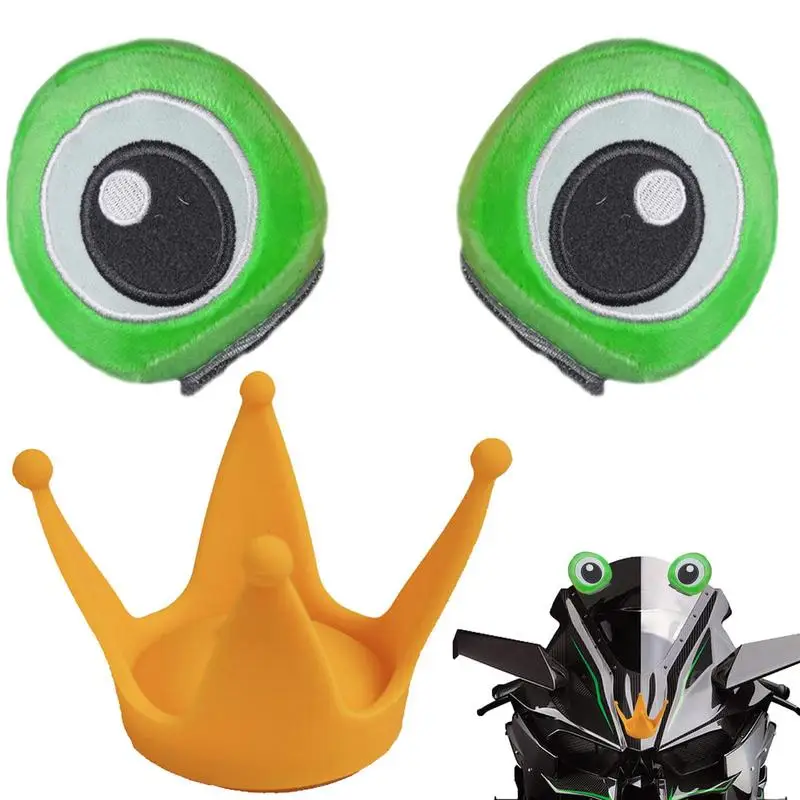 

Helmets Horns Fun Cartoon Frog Helmets Accessory Fun Fastener For Snowboard Bike Skiing Toddlers Men Women Unisex Headgear Ear