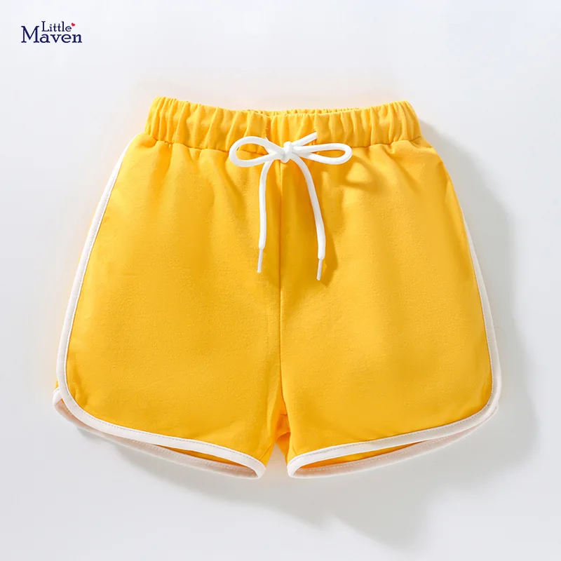 

Little Maven Boys Shorts Kids Shorts Candy Color Girls Children Summer Beach Loose Shorts Casual Cotton & Linen Comfortable 2-7Y
