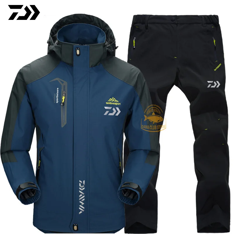 

Fishing Jacket Men's New Outdoor Waterproof Professional Mountaineering Suit Winter Ski Warm Wear Pants Fishing Clothes