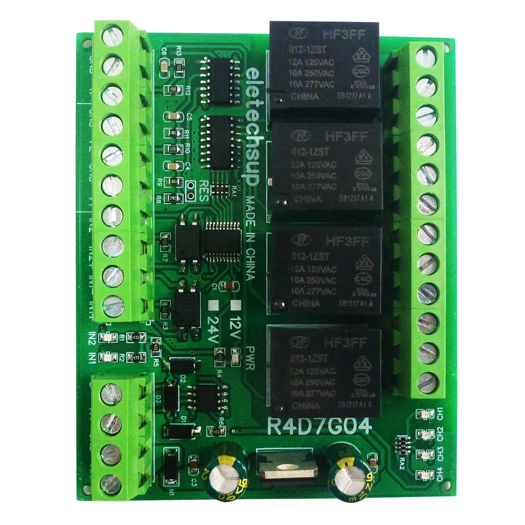 

4Ch 2DI 2AI RS485 Modbus RTU релейный Многофункциональный Модуль PLC IO расширяющаяся плата 4-20 мА 0-10 в модуль сбора напряжения тока