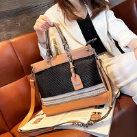 real leather tote bag large capacity womens handbag knitted luxury designer shoulder bags ita top handle bolsos side bag