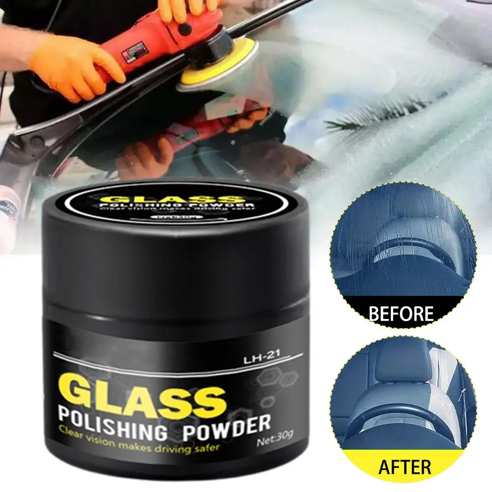 Glass Polishing Compound Powder Detergent Window Cleaner Glasses Scratch Remover Car Cleaning Safe Windshield
