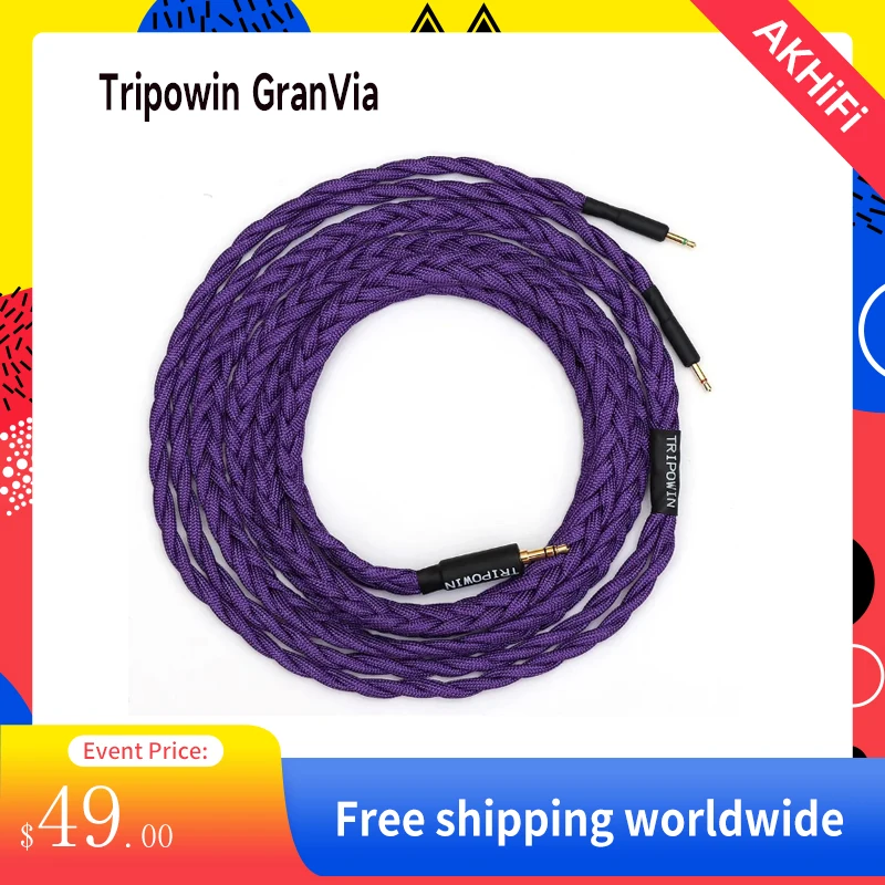 Tripowin GranVia 26AWG 36 жил x 4-жильный сменный кабель для наушников ручной работы HD650 HD580 HD800