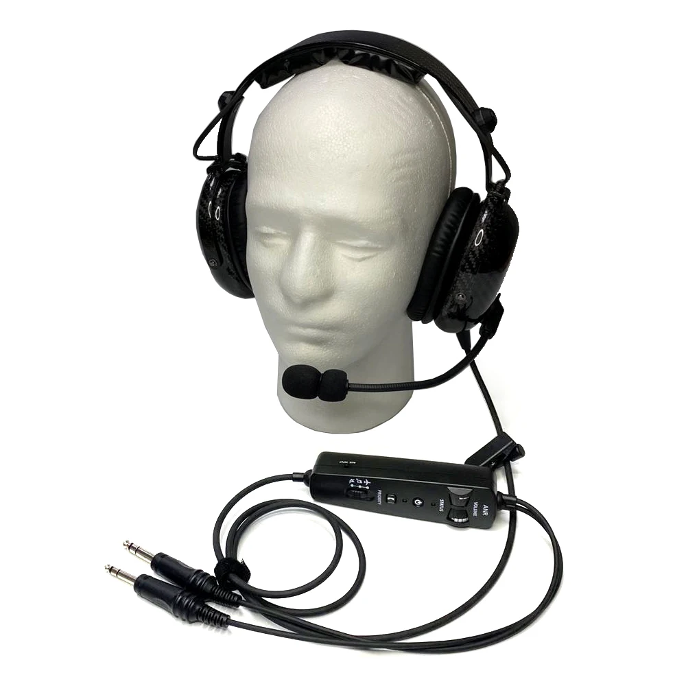 

Carbon Fiber Pilot Headset ANR Aviation Headset Electret Condenser Microphone (Active Noise Reduction) A20