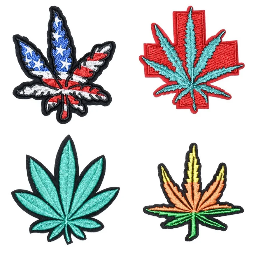 

Maple leaf national flag Iron on Embroidered Cloth Patch For on DIY Clothes sew Hat Jeans Stickers Punk Garment Applique Badge