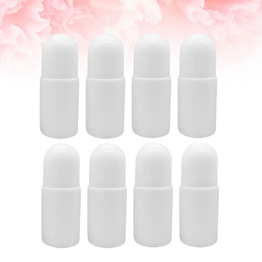 

Artibetter 12pcs 50ML Plastic for Essential Oils Empty Refillable Roll on Bottles DIY Deodorant Containers ( White )