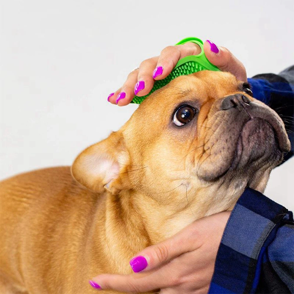 Мягкая резиновая щетка для ухода за домашними питомцами инструмент чистки