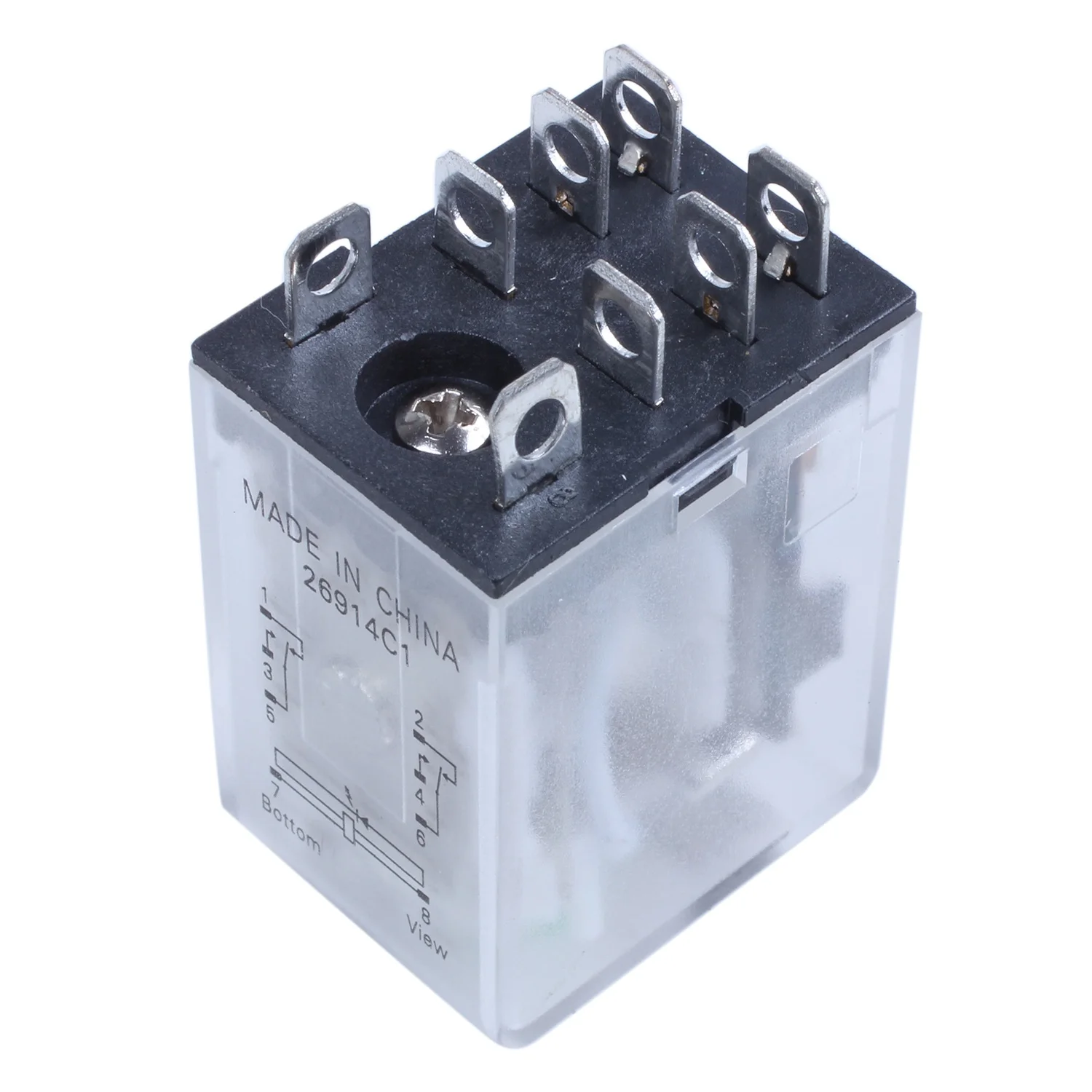 JQX-13F LY2 DC 12V Катушка 8-Pin DPDT зеленое электронное реле