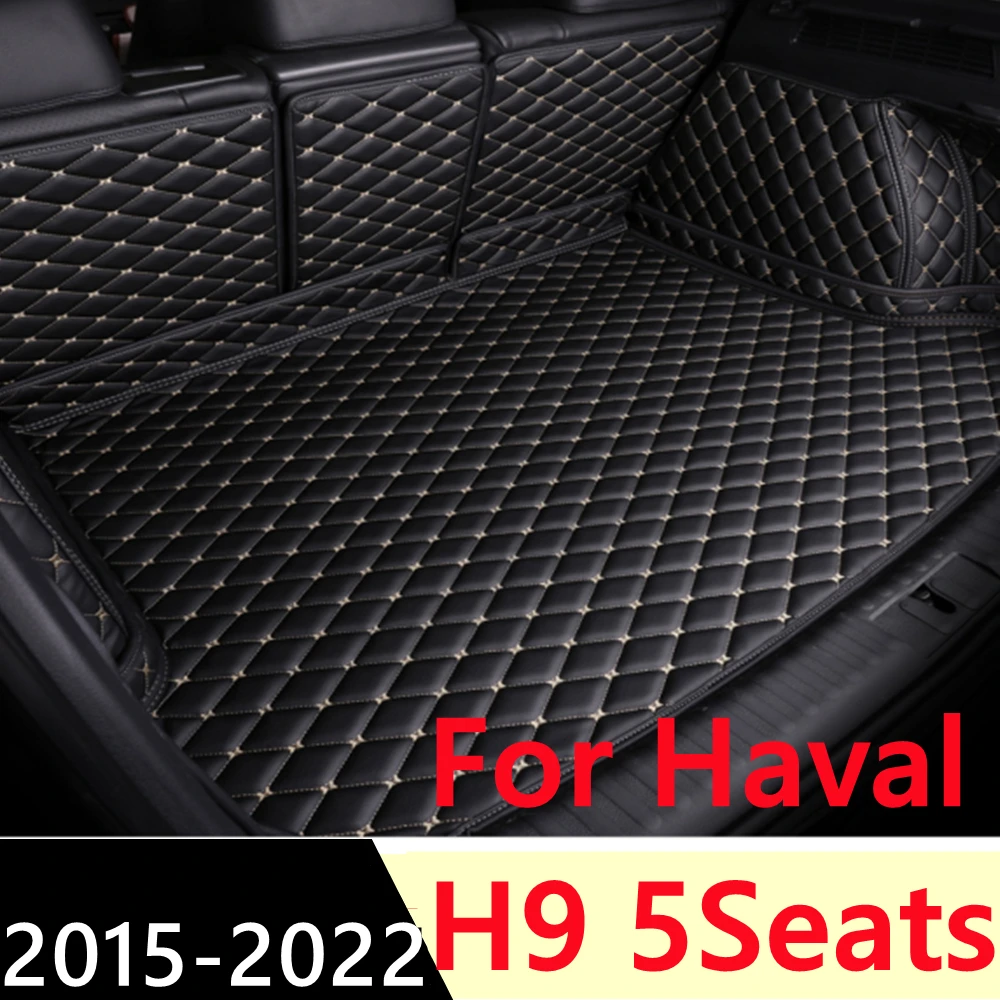 

Car Trunk Mat For Haval H9 5Seats 2015-22 All Weather XPE Leather Custom FIT Rear Cargo Cover Carpet Liner Tail Boot Luggage Pad