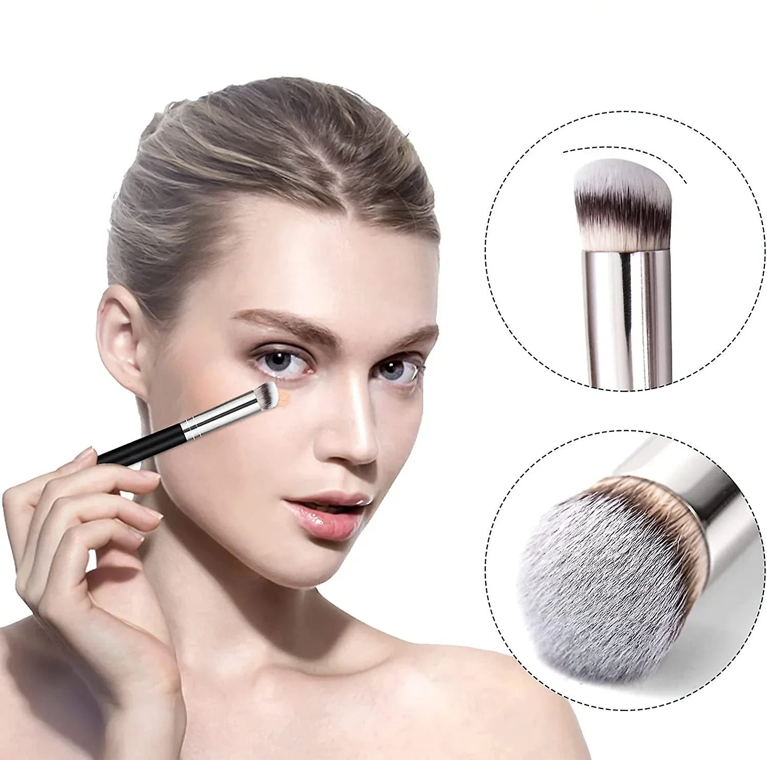 Pincel corretivo de base premium conction blush pincéis impecável sob os olhos denso pincel maquiagem face para mistura