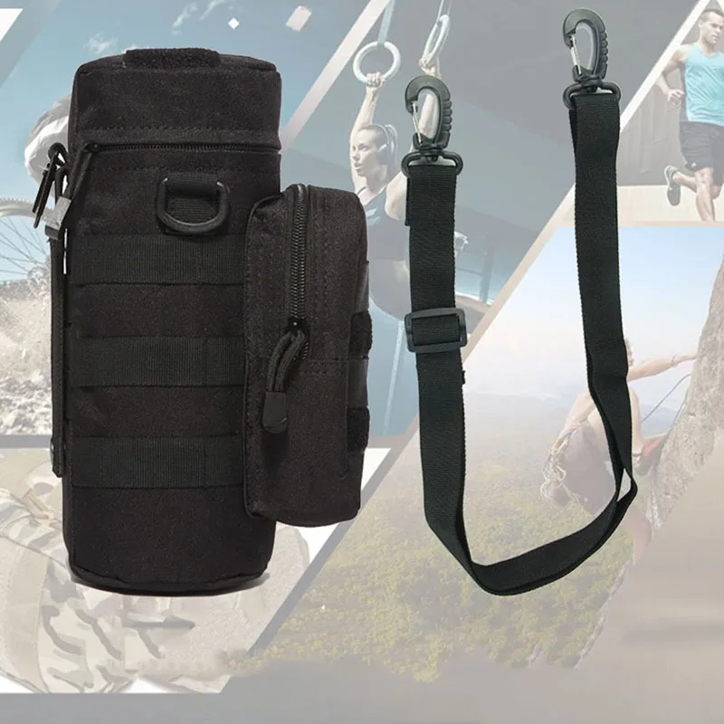 

Travel Tool Kettle Set Outdoor Tactical Military Molle Water Bag For Camping Hiking Fishing Shoulder Bottle Holder Bottle Pouch