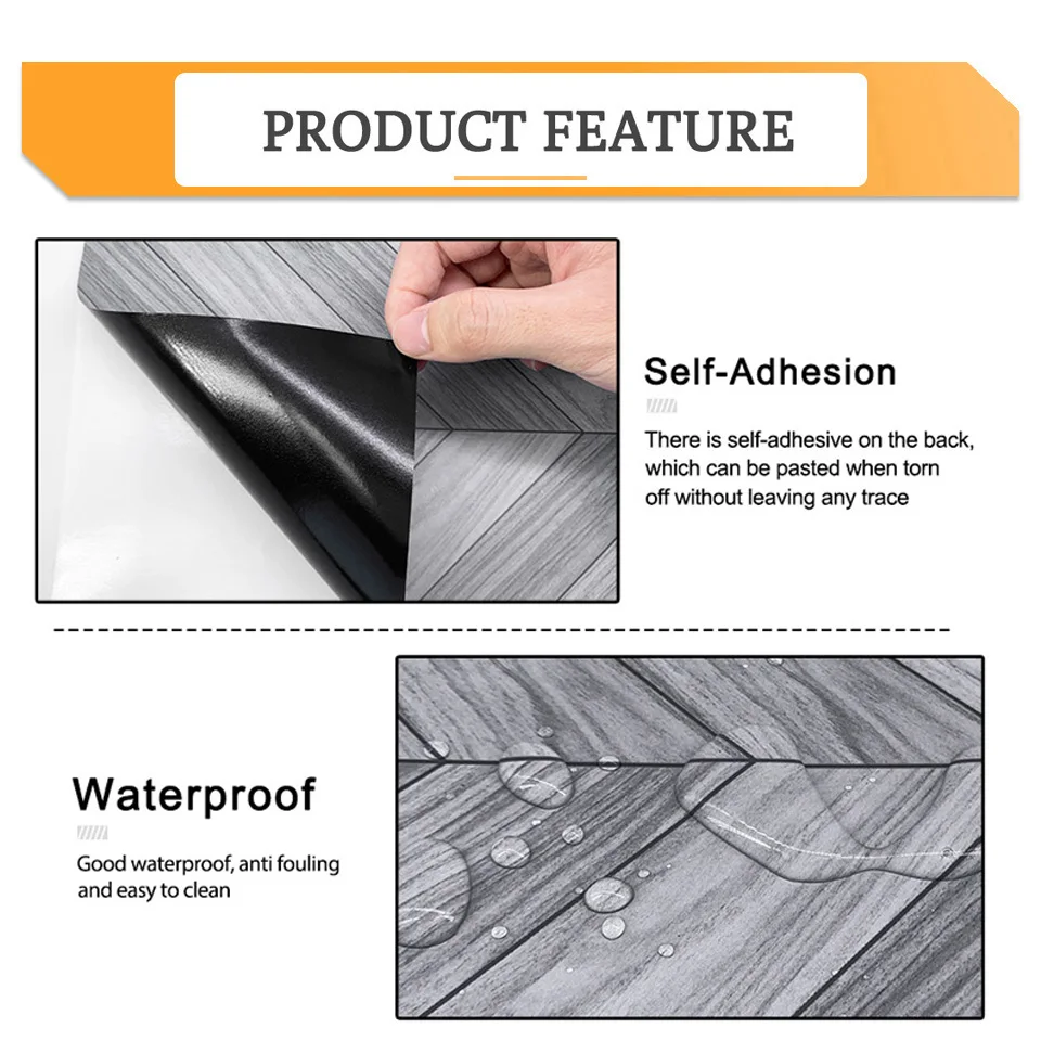 Винтажные зернистые наклейки на пол из древесины современные настенные Стикеры