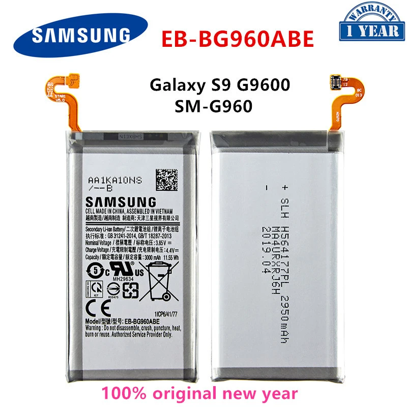 

SAMSUNG Orginal EB-BG960ABE 3000mAh Battery For Samsung Galaxy S9 G9600 SM-G960F SM-G960 G960F G960 G960U G960W