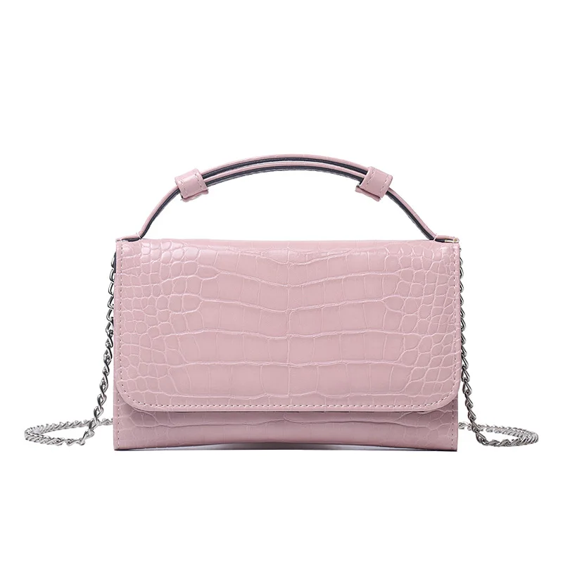 

Квадратные сумки через плечо из искусственной кожи на цепочке для женщин, дизайнерская дамская сумочка с надписью и широким ремешком, трендовая женская сумка для подмышек