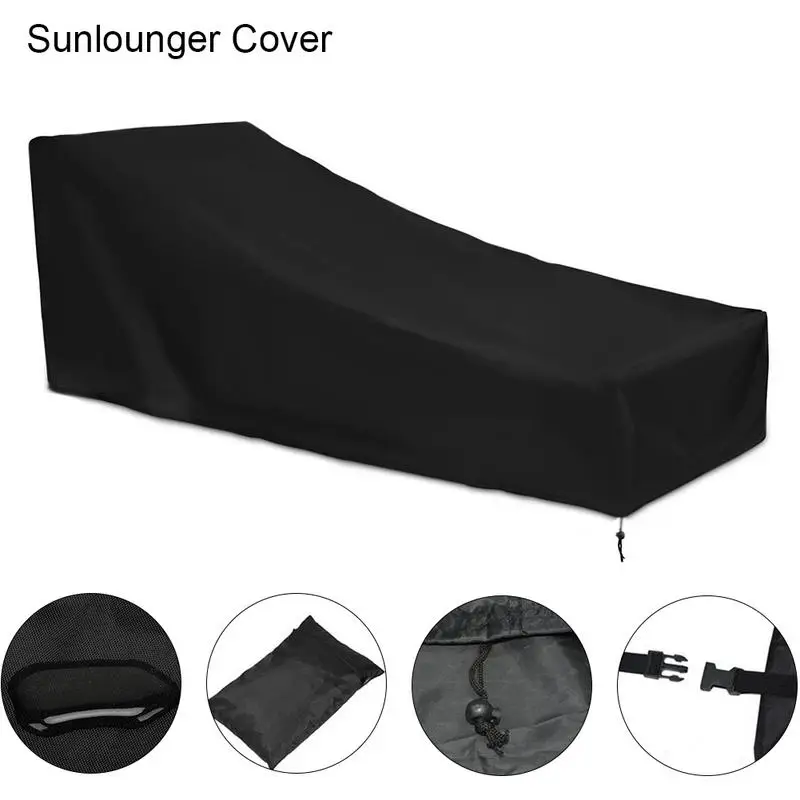 

Patio Lounge Chair Cover Waterproof Dustproof Chaise Lounge Covers Furniture Protector For Outdoors Balcony Garden