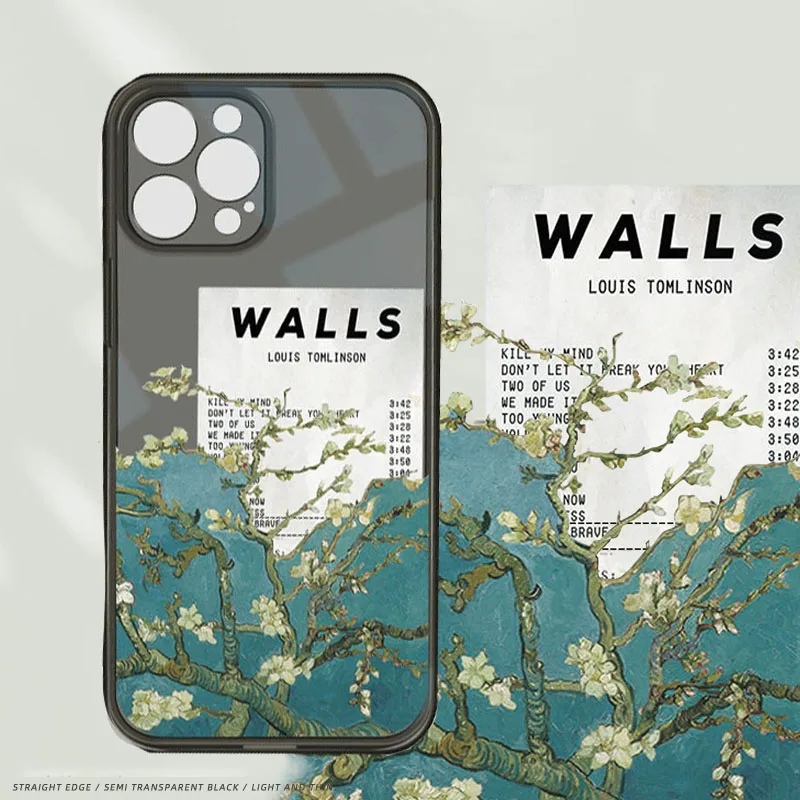 

Ins design Van Gogh Starry Night oil painting Phone Case Transparent for iPhone 13 7 8 11 12 se 2020 mini pro X XS XR MAX Plus