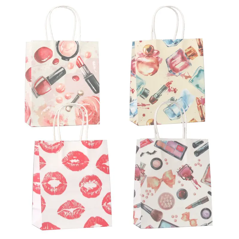 

10 шт./лот пакет из крафт-бумаги с ручками праздничные подарочные пакеты для свадьбы ребенка дня рождения