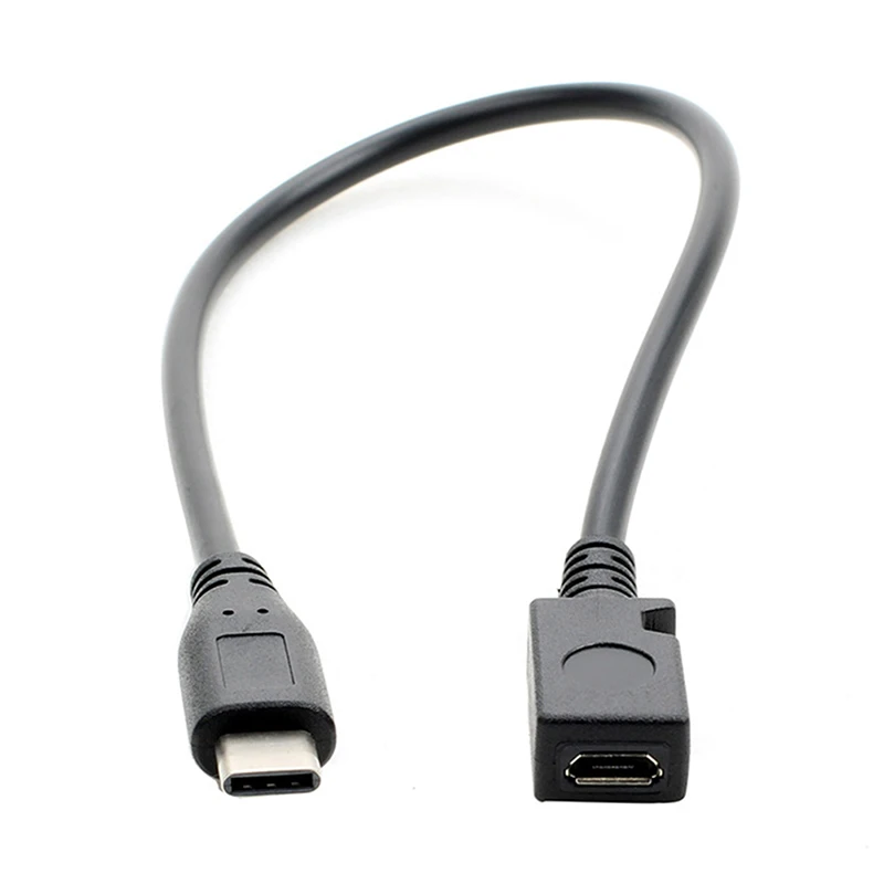 

Micro USB Female To USB-C 3.1 Type-c Male Converter Cable Adapter OTG Connector Cable 27cm