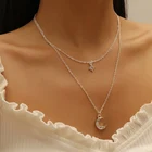 Женское ожерелье с подвеской в виде полумесяца